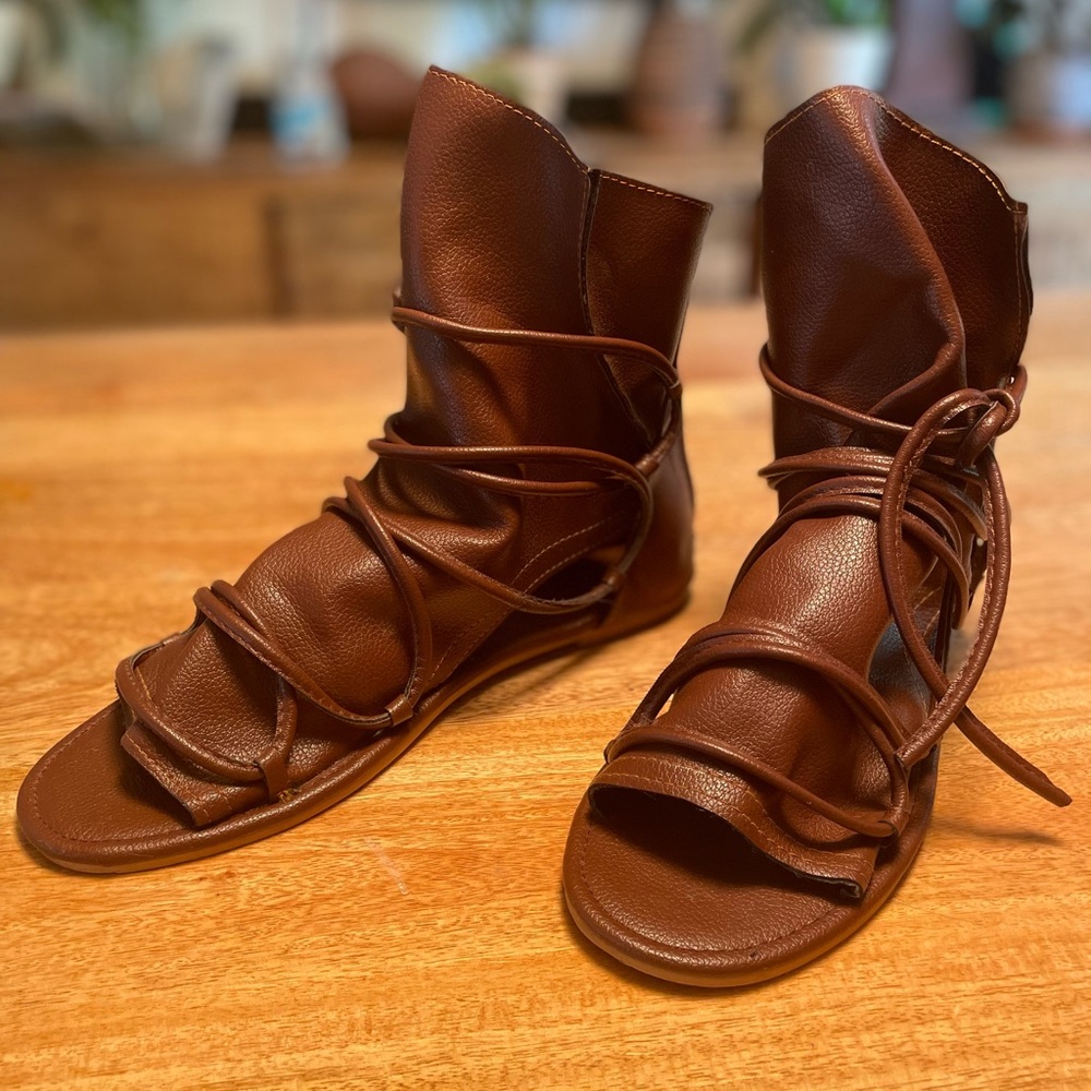 Handmade leather gladiator sandals size 41